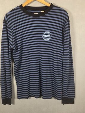 Striped Levi's Long Sleeve Logo Stripe Tee Shirt (Q522)